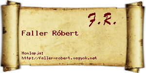 Faller Róbert névjegykártya